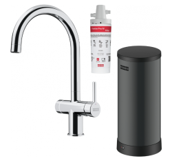 Franke Maris water hub chaudière 7L 3-en-1 avec robinet électronique d'eau bouillante Touch chrome avec bypass waterhub 1208967853