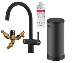 Franke Maris water hub 7L chaudière 3-en-1 avec robinet d'eau bouillante électronique tactile noir mat avec bypass waterhub 1208967856