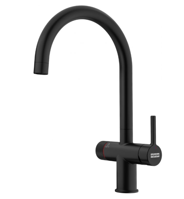 Franke Maris waterhub 4L chaudière 3-en-1 avec robinet d'eau bouillante mécanique Twist noir mat avec bypass waterhub 1208967862