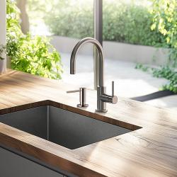Distributeur de savon encastrable pour cuisine Franke Active granit Stone Grey Gris 112.0633.078