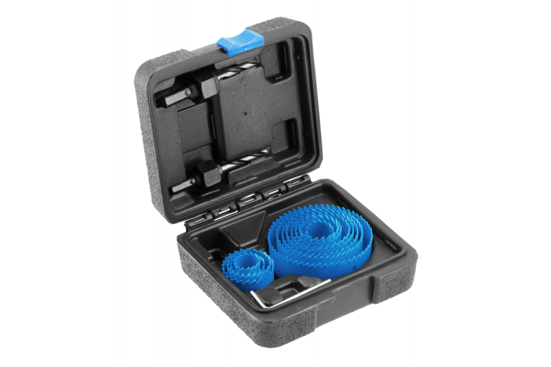 Hoegert Set de Scies Cloche en Acier au Carbone 14 pièces.