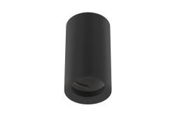 Luminaire de plafond TIPO, alu, 65x115, IP20, max 50W, rond noir