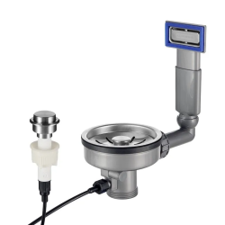 Lorreine Ensemble de Bonde pour Évier en Acier Inoxydable avec Trop-plein et Bouton-poussoir pour Vidange Automatique 1208969589