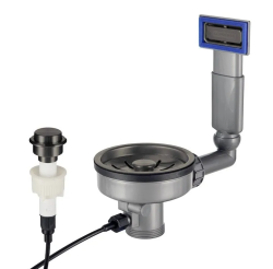Lorreine Ensemble de Bonde pour Évier en Métal Canon avec Trop-plein et Bouton-poussoir pour Vidange Automatique 1208969593