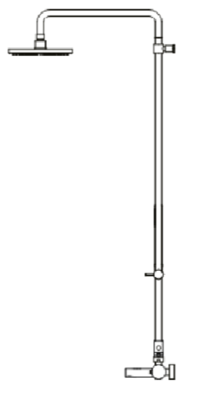 Waterevolution Flow robinet de douche thermostatique à trois voies avec pomme de douche principale de 250 mm et douchette ronde en métal canon T131TNR25GME.