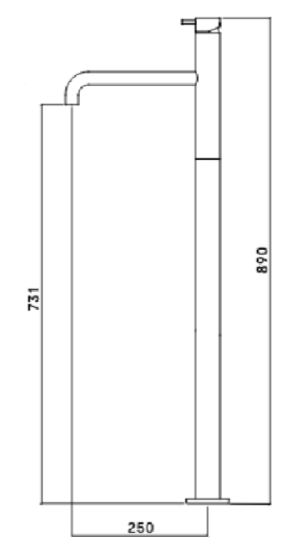 Waterevolution Flow robinet de baignoire autoportant en cuivre T134CPE