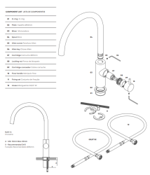 Waterevolution Flow robinet de cuisine avec bec pivotant rond noir T158UPR