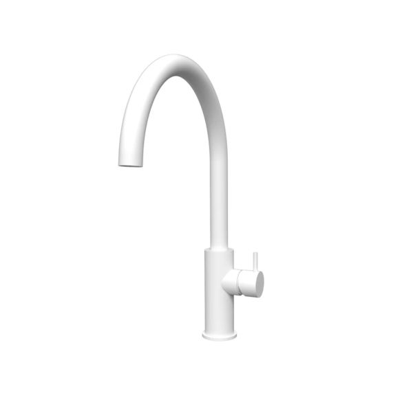 Waterevolution Flow mitigeur de cuisine avec bec pivotant rond blanc T158UBR