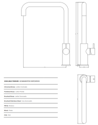 Robinet de cuisine Waterevolution Flow avec bec pivotant à angle droit en acier inoxydable T158HIE