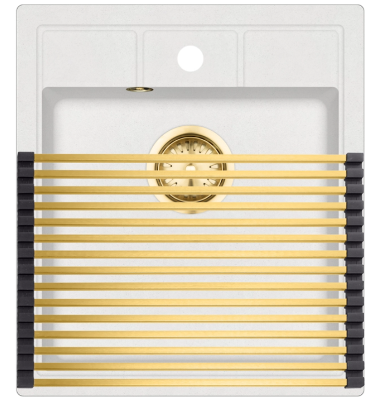Ausmann Tapis de Roulage en Or pour Évier 28x45 cm 1208969725