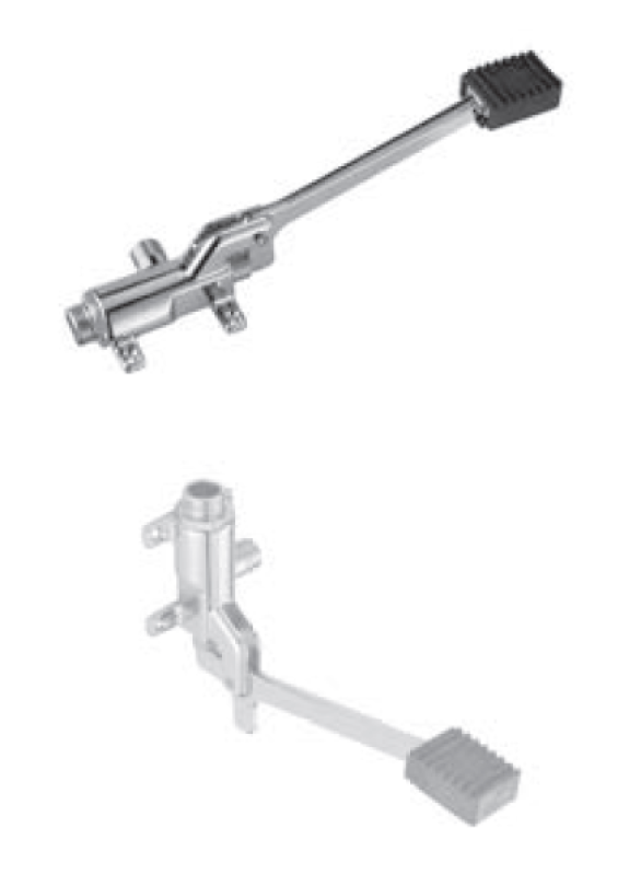 PB Pedal Line Pédale de pied chromée pour montage au sol ou mural 1208969729