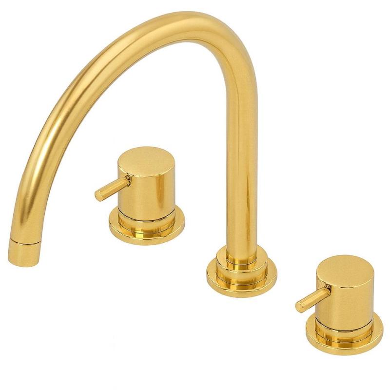 Waterevolution Flow mitigeur de cuisine à 3 trous avec bec pivotant et raccordement pour eau filtrée en laiton T152ULE