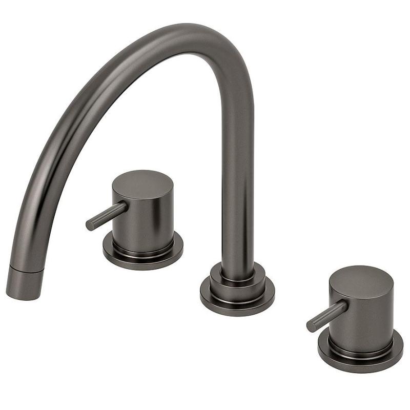 Waterevolution Flow 3-gats keukenmengkraan metdraaibare uitloop en gefilterd water aansluiting gun metal T152UGME