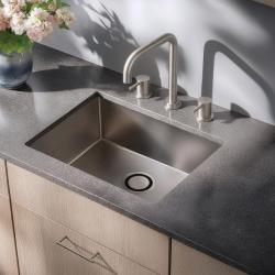 Waterevolution Flow 3-gats haakse keukenmengkraan met draaibare uitloop en gefilterd water aansluiting RVS T152HIE