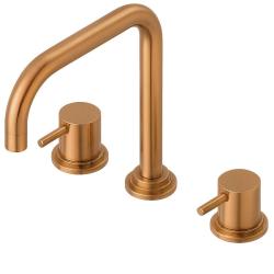 Waterevolution Flow 3-gats haakse keukenmengkraan met draaibare uitloop en gefilterd water aansluiting koper T152HCPE