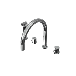 Waterevolution Flow mitigeur de cuisine à 4 trous avec douchette extractible en chrome T153U01