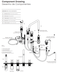 Waterevolution Flow mitigeur de cuisine à 5 trous avec douchette extractible et raccordement pour eau filtrée chrome T154H01