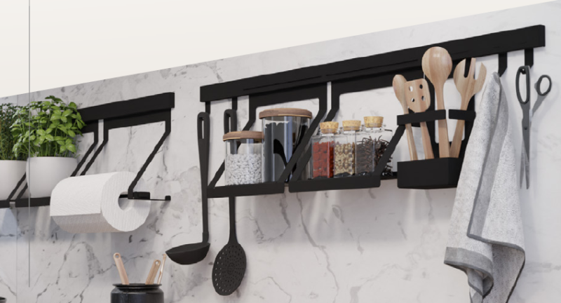 Panier Epka Luxion pour Rails de Cuisine Métal Noir 1208969965