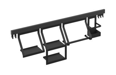 Ensemble de rails de cuisine Epka Luxion 100 cm avec accessoires métal à fixation invisible noir 1208969984