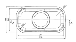 Évier en acier inoxydable Banka IB1530 146 x 296 mm sous-plan 1208970041