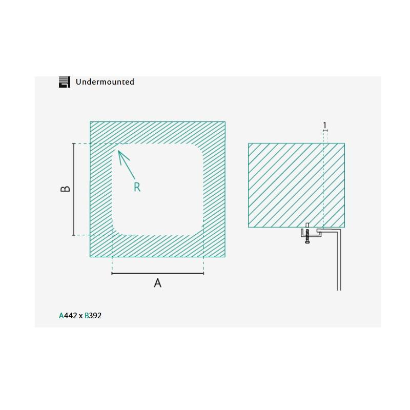 Évier en inox Banka IB4540 45 x 40 cm à encastrer 1208970044