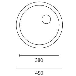 Évier rond en acier inoxydable Banka R18380, 45 cm, montage en surface 1208970055