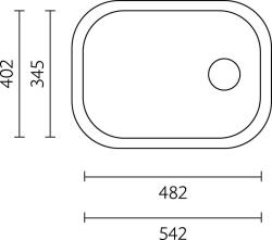 Évier encastrable Banka Boston en acier inoxydable 542 x 402 mm 1208970071