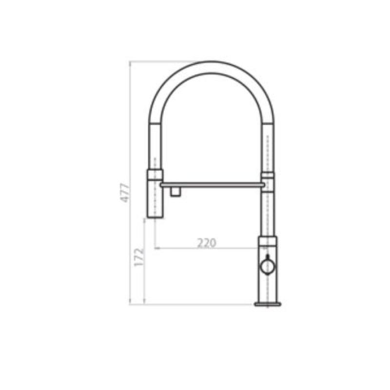 Mitigeur de cuisine 3 voies Ausmann Claridge avec bec flexible et eau filtrée – Chrome - 1208970091