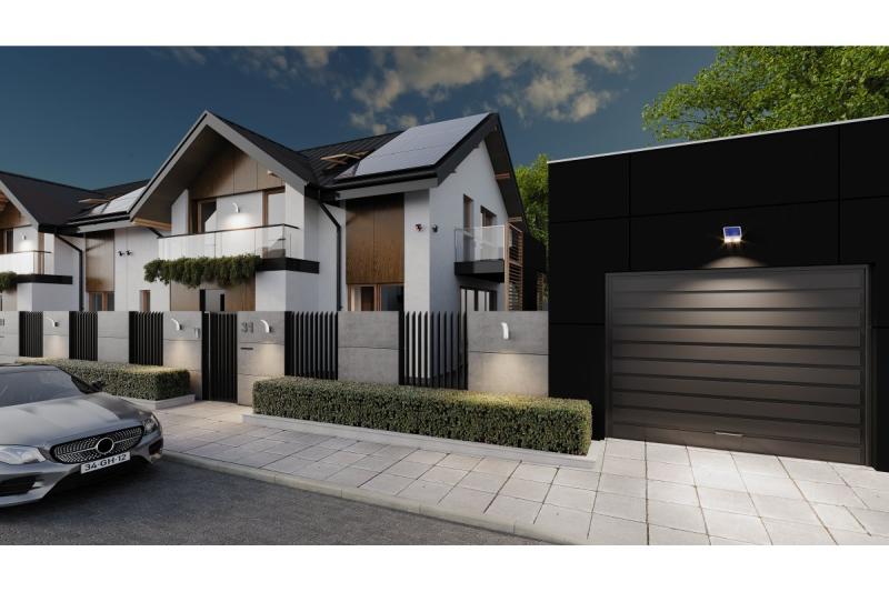 Lumière de crue solaire avec capteur de mouvement et crépusculaire GUARDOS, LED, 300lm, 6400K, 1200mAh, IP65, caméra factice