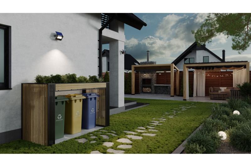 Lumière d'inondation solaire LUMOS II, LED, 2000lm, 6400K, 2600mAh remplaçable, IP65, noir