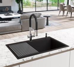 Ausmann Claridge Mitigeur de Cuisine à 3 Voies avec Bec Flexible et Eau Filtrée – Or - 1208970504