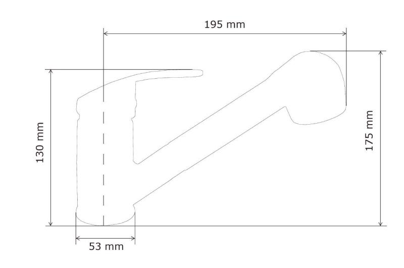 Robinet de cuisine Graniteland Rhea gris avec bec extensible et douchette à double fonction 1208970656.