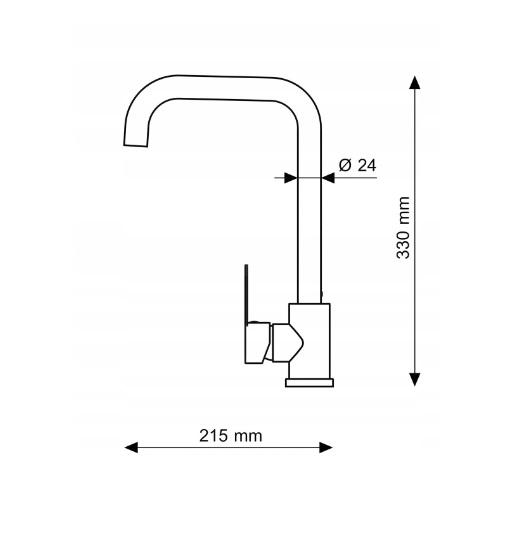 Robinet de cuisine Graniteland Stellar Chrome avec bec pivotant 1208970667