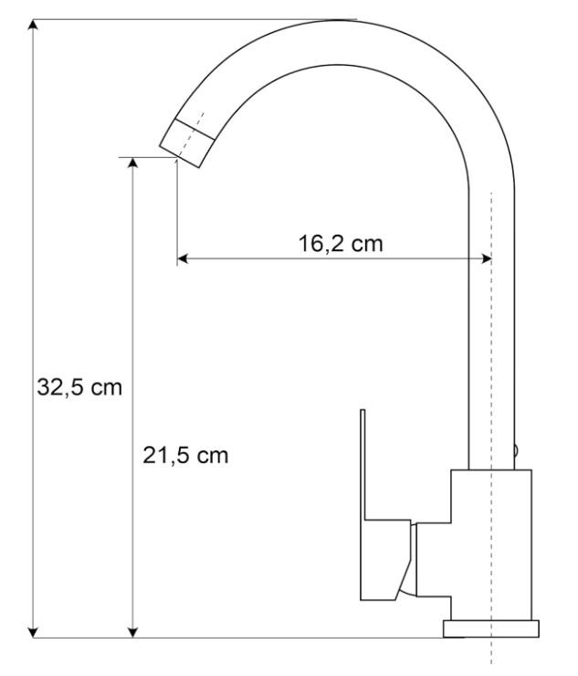 Robinet de cuisine Graniteland Veritas Chromé avec bec pivotant 1208970677