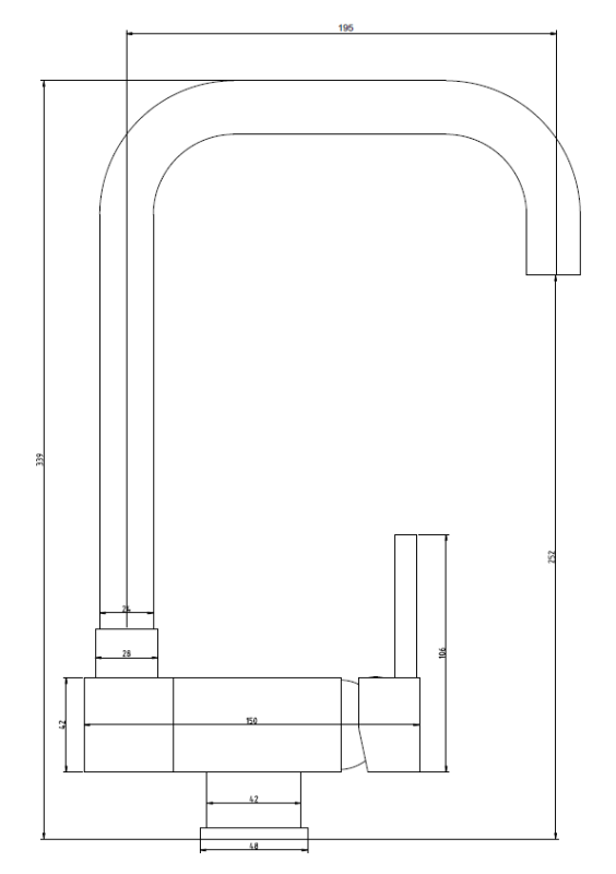 Graniteland Serenity fenêtre rabattable Mitigeur de cuisine Chrome 1208970687