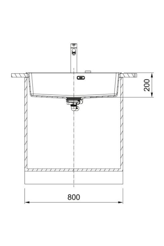Franke Maris MRG 610-70 TL Fragranite Mat Noir Évier 78 x 50 cm Montage avec Trou de Robinet 114.0668.727