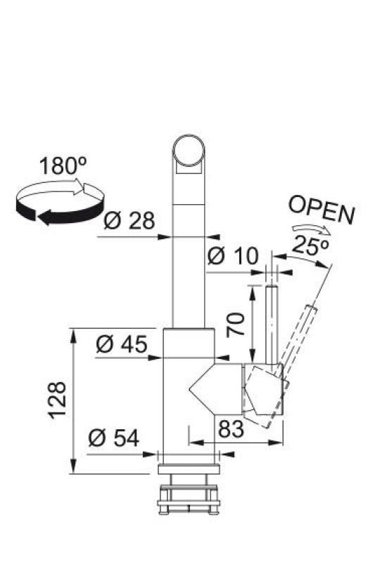 Franke Smart Glenda Robinet de cuisine en inox avec bec extractible 115.0706.986