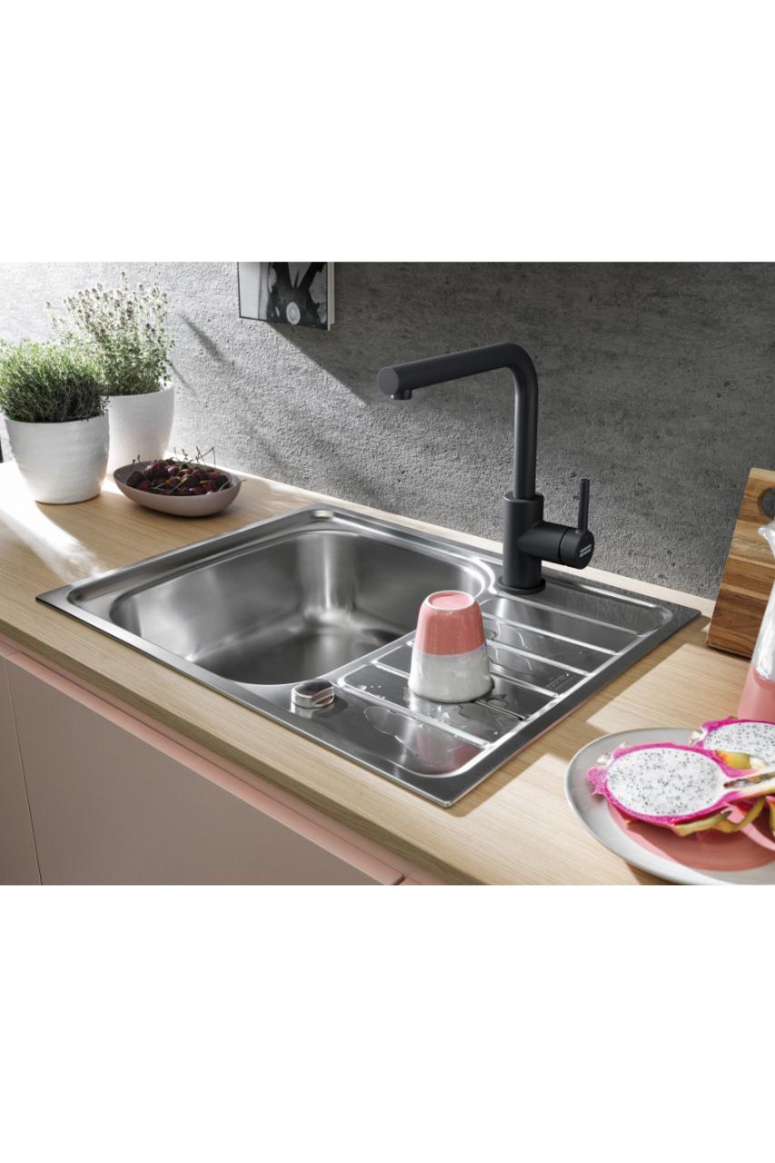 Franke Lina L Robinet de cuisine avec bec pivotant Stone grey 115.0728.480