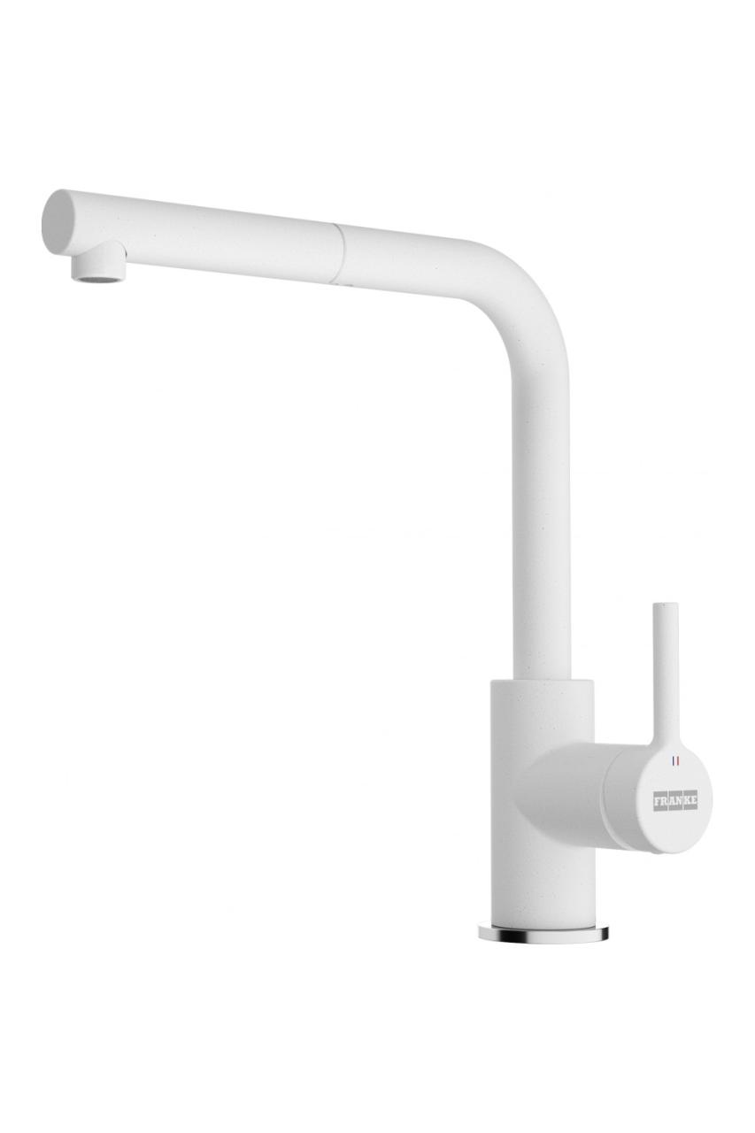 Franke Lina L Robinet de cuisine Polar white avec Bec Extractible 115.0728.485