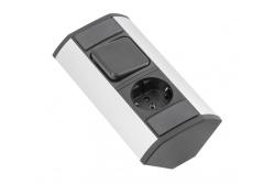 Rallonge d'angle MINI avec interrupteur et prise Schuko 230 V 16 A