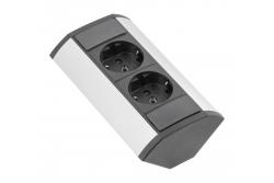 Mini rallonge d'angle avec prises Schuko 230 V 16 A