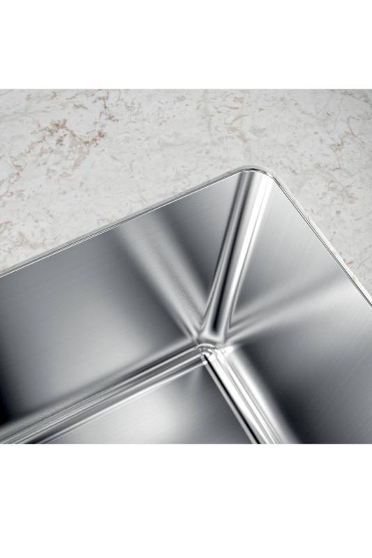 Évier Foster Phantom Slimline en inox 40x40cm Sous-structure pour plans de travail en céramique 1208971123