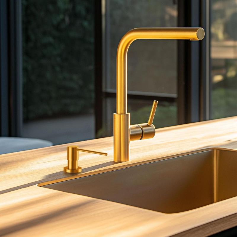 Distributeur de savon encastré Ausmann Lirio Or, rechargeable par le haut 1208971199