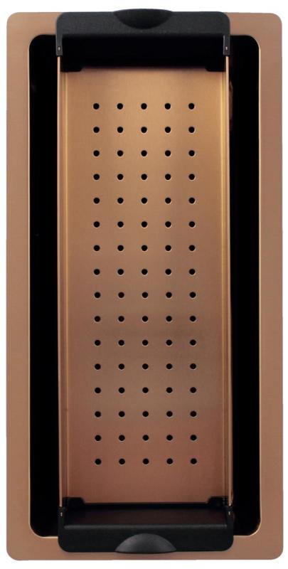 Pure.Sink Exclusivo petit évier en cuivre 18x40 cm rayon 10mm sous-montage, encastré et surmontage PEX1840-62