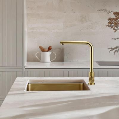 Pure.Sink Exclusivo Évier d'or 34x40 cm rayon de 10mm sous-évier, montage à fleur et montage en surface PEX3440-60