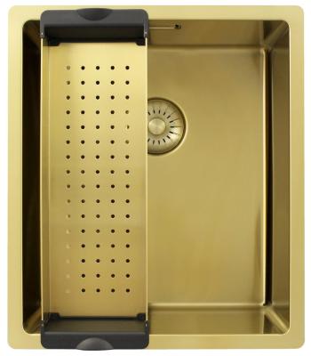 Pure.Sink Exclusivo Évier d'or 34x40 cm rayon de 10mm sous-évier, montage à fleur et montage en surface PEX3440-60