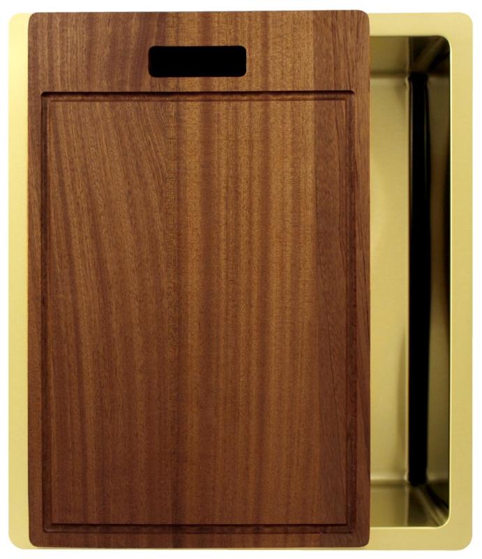 Pure.Sink Exclusivo Évier d'or 34x40 cm rayon de 10mm sous-évier, montage à fleur et montage en surface PEX3440-60