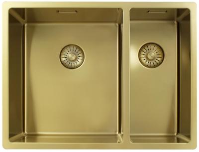 Pure.Sink Exclusivo Or 1,5 bac à demi 34+18 cm rayon 10mm PEX341840-60
