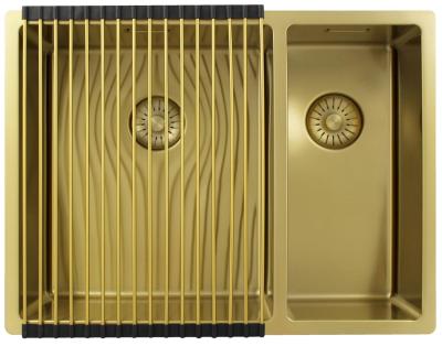 Pure.Sink Exclusivo Or 1,5 bac à demi 34+18 cm rayon 10mm PEX341840-60