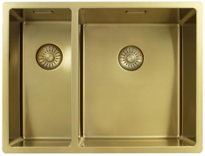 Pure.Sink Exclusivo Doré 1,5 bac à demi 18+34 cm rayon de 10mm PEX183440-60